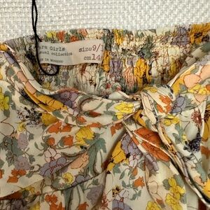 Zara flower print girl pants